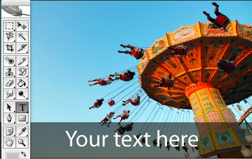 Add text to the Merry Go Round Image