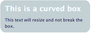 Curved box in CSS