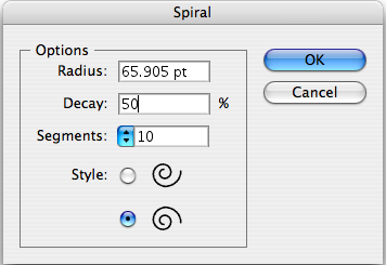 Spiral Tool Options