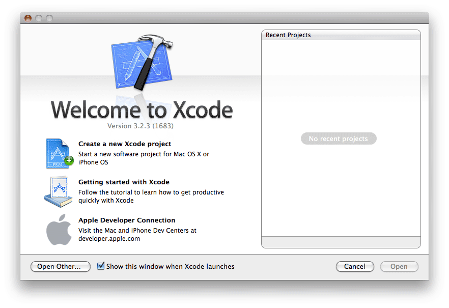 Creating a new Xcode Project