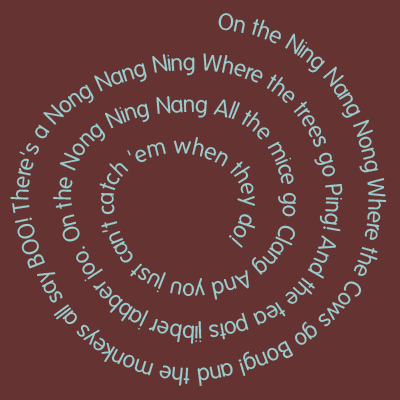 Concentric text example