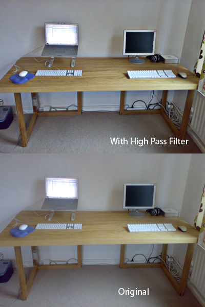 High Pass Before and After
